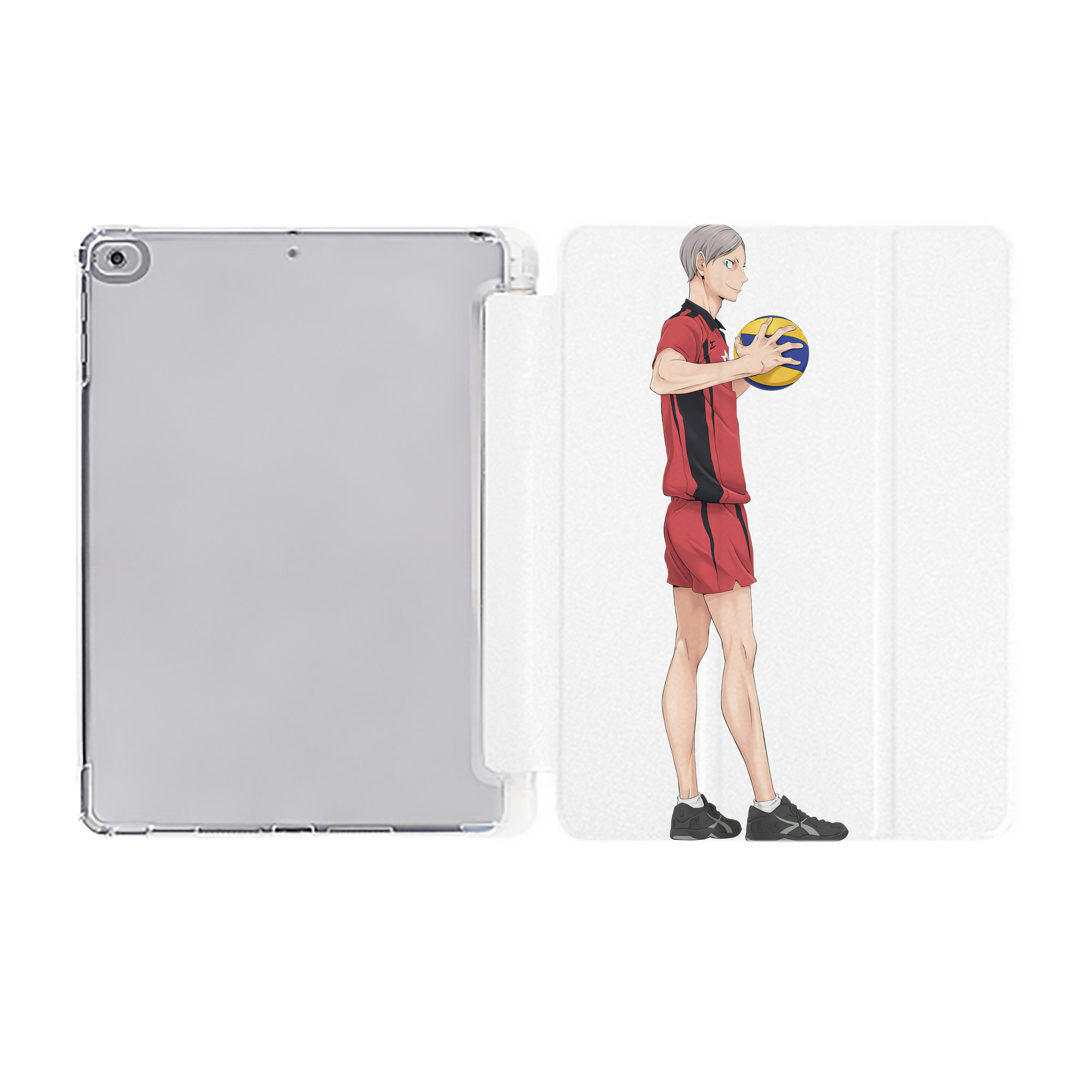 （画像用） ハイキュー!! Haikyu!! IPad ケース ペン収納付き 三つ折りスタンド PUレザー×シリコン 対応機種9.5/10.5/10.9インチ